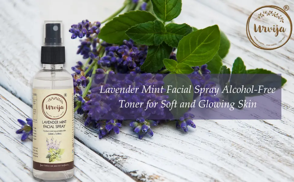 Urvija Lavender Mint Facial Spray Toner for Soft and Glowing Skin