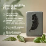 Urvija Neem Basil Cleanser Soap for Oily Skin - Image 2